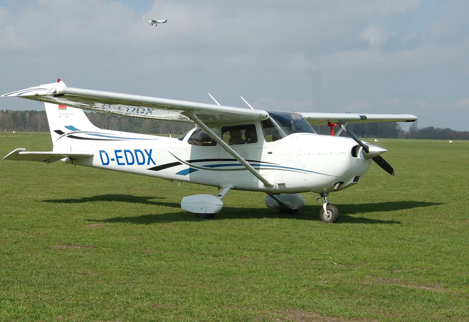 A Cessna 172 of the type the school flies with the G1000 panel
